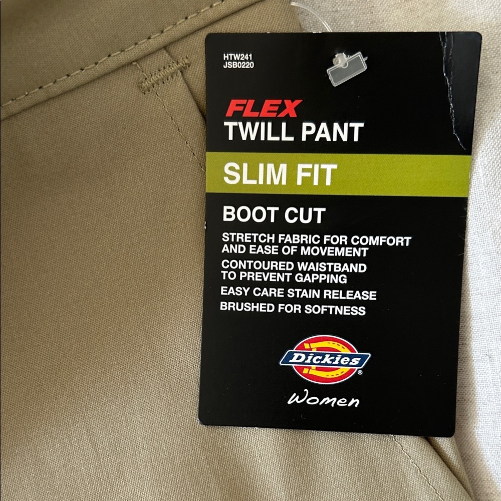 Dickies Women’s Khaki Chinos Slim Fit 12L - Picture 3 of 8